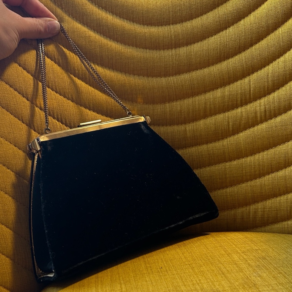 Rare Vintage 1950s Edwards Bag, Convertible Gold and Black Evening Purse - Picture 15 of 16